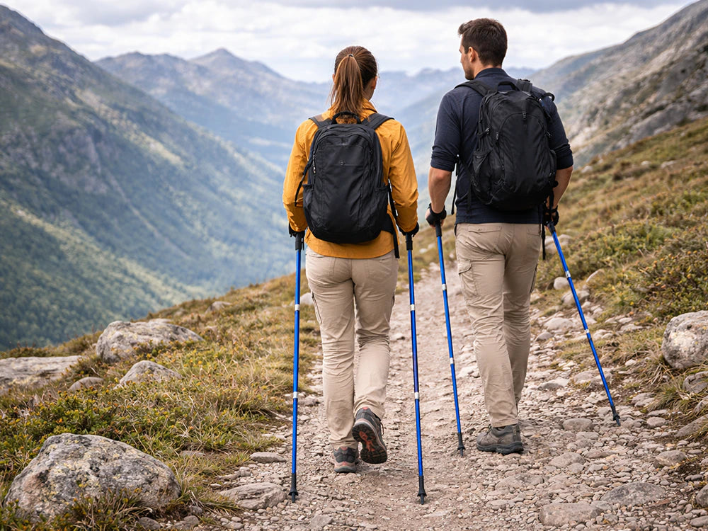 Nordic-Walking-Stöcke / Trekkingstöcke — Set mit Hülle