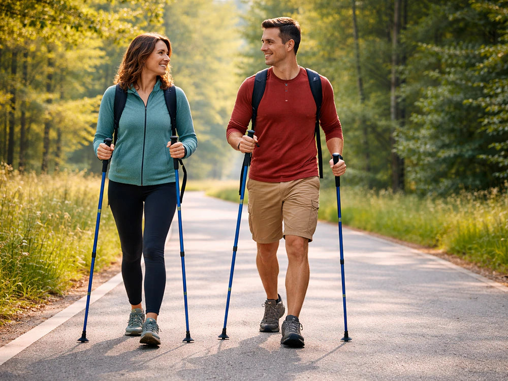 Nordic-Walking-Stöcke / Trekkingstöcke — Set mit Hülle