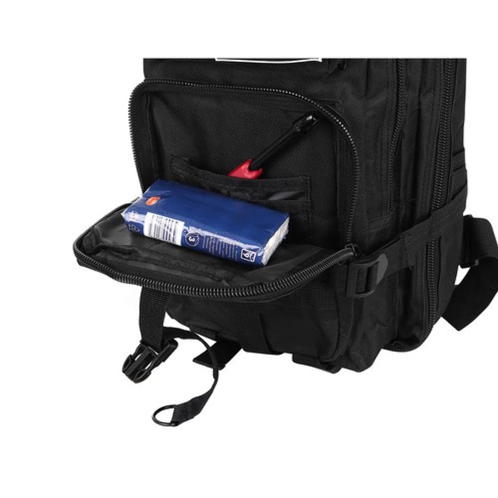 Trizand militārā pārgājiena mugursoma 20L — Melna