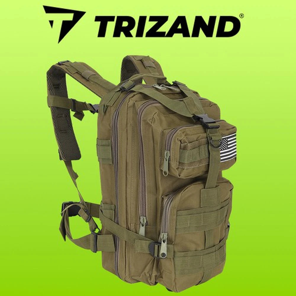 Trizand Military Hiking Backpack 26L — Green