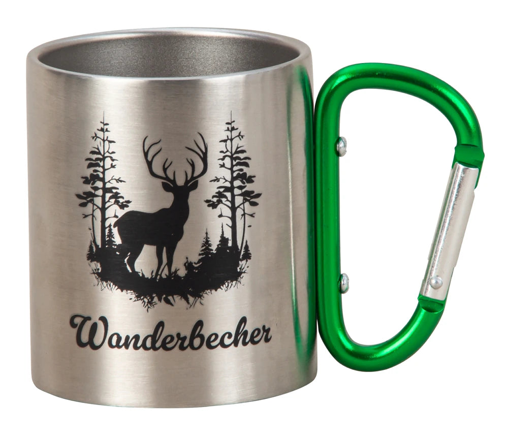 Wanderbecher — Metallbecher mit Elch-Motiv (220 ml)